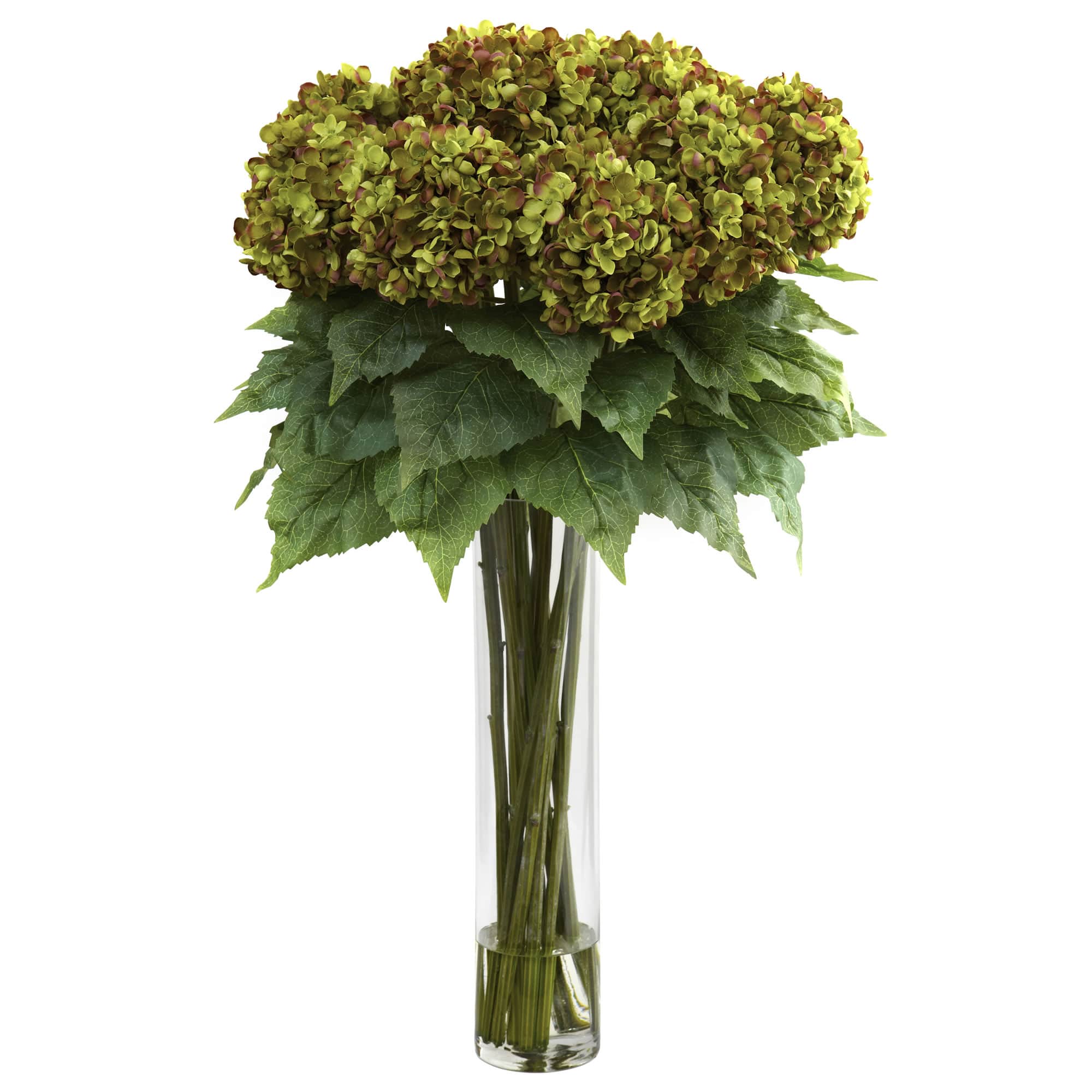 Hydrangea with Cylinder Silk Flower Arrangement